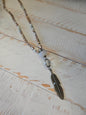 Feather Pendant Long Necklace