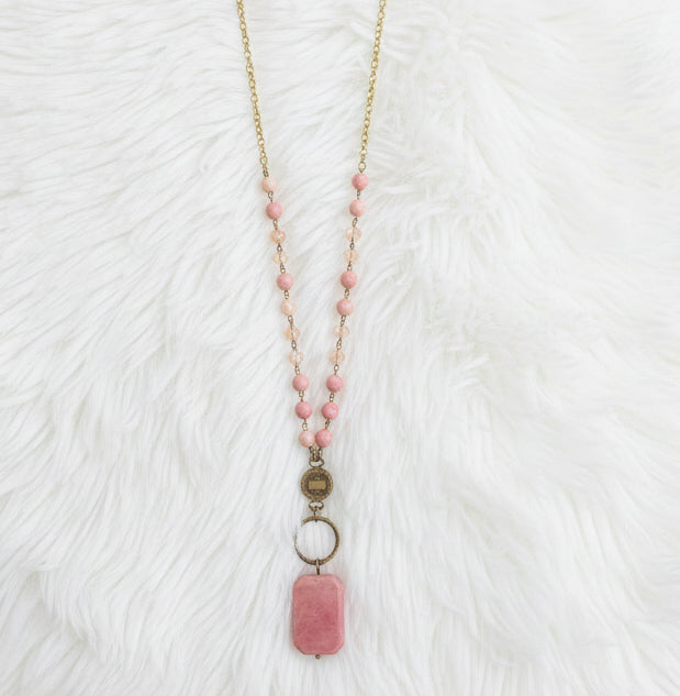 Mauve Beaded Necklace