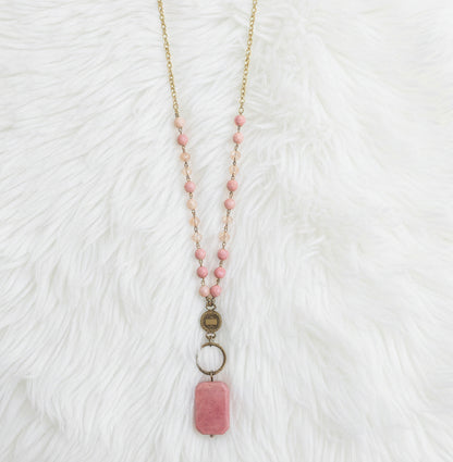 Mauve Beaded Necklace