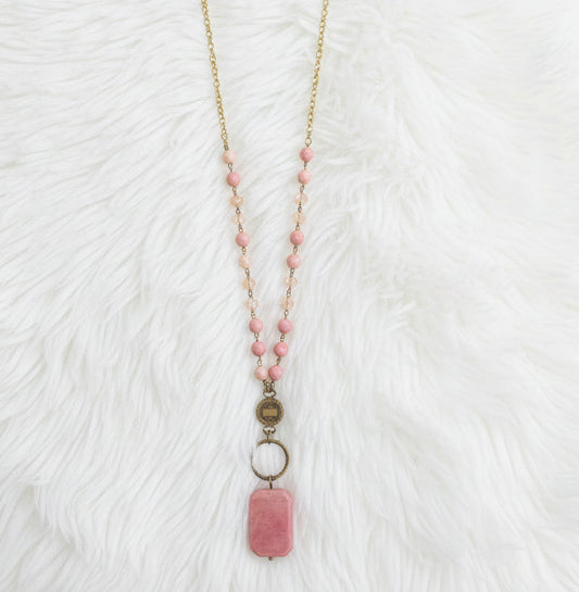 Mauve Beaded Necklace