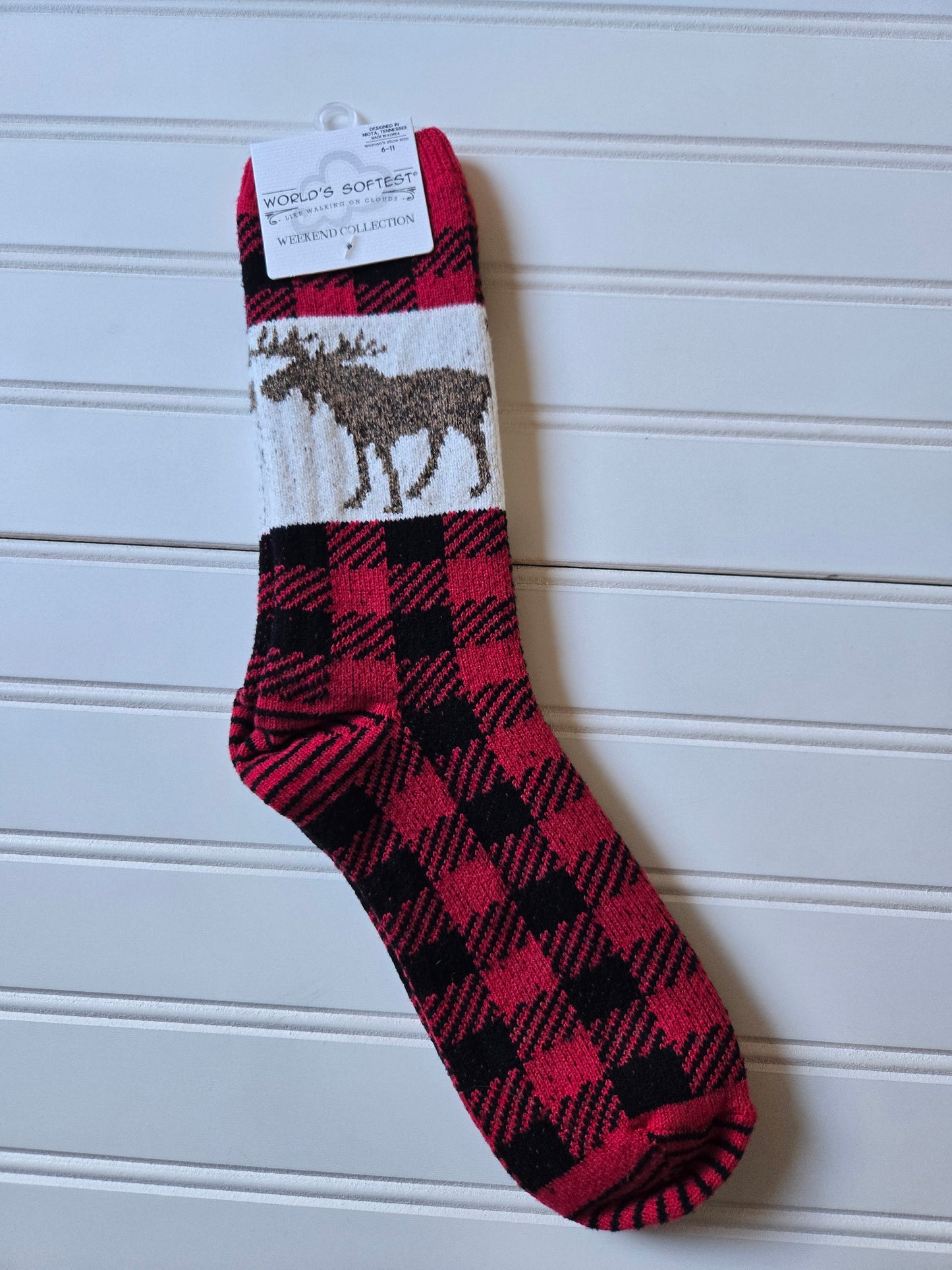Plaid Moose Weekend Collection Socks