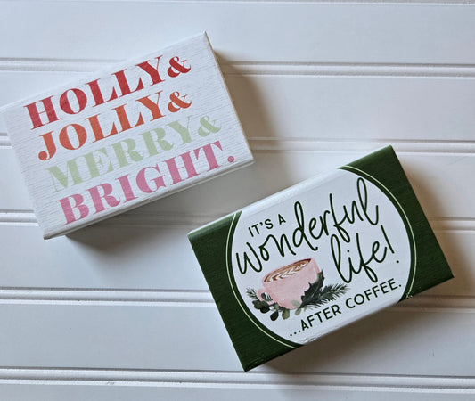 Festive Rectangle Wood Decor