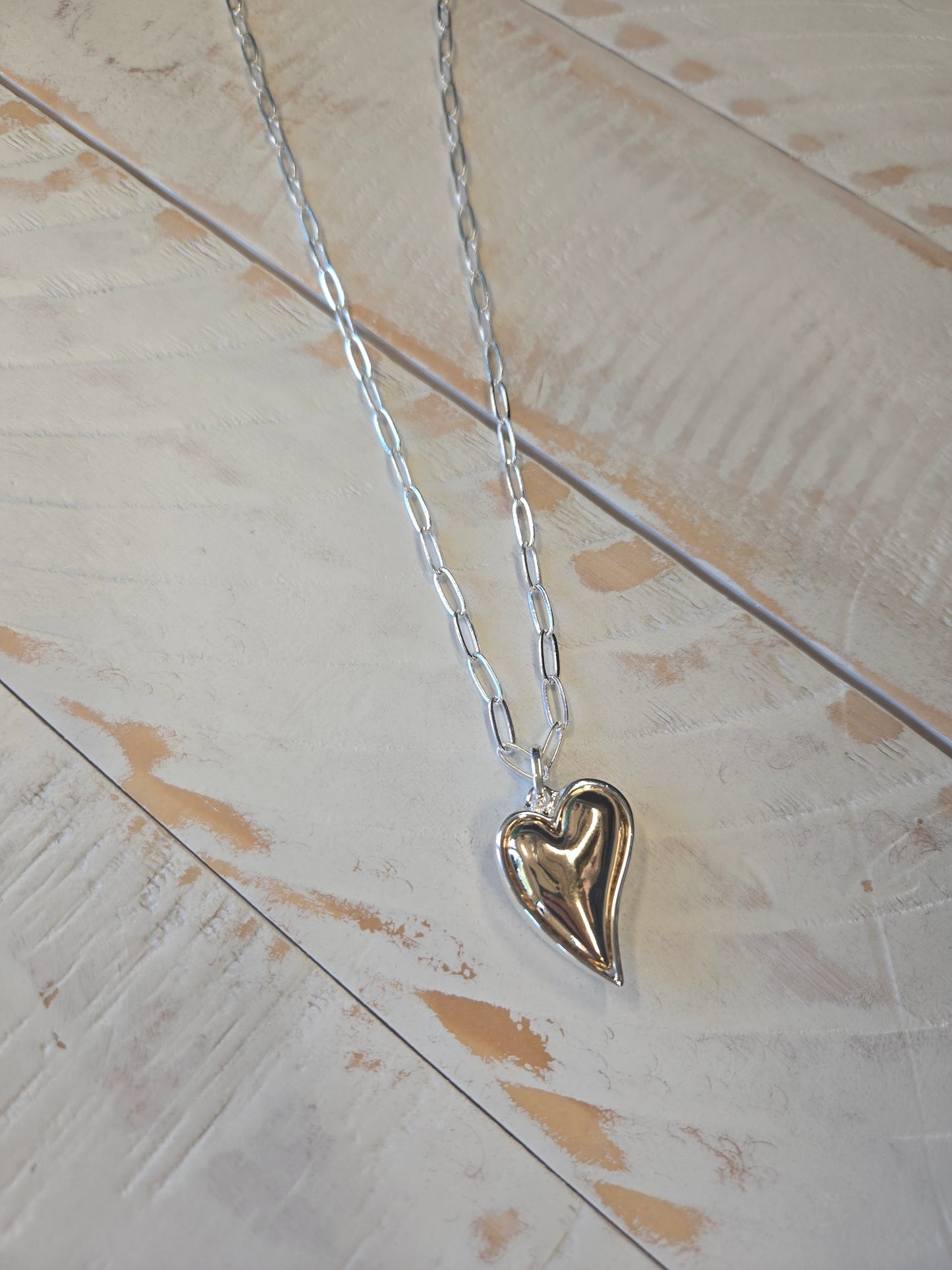 Chain Link Heart Necklace