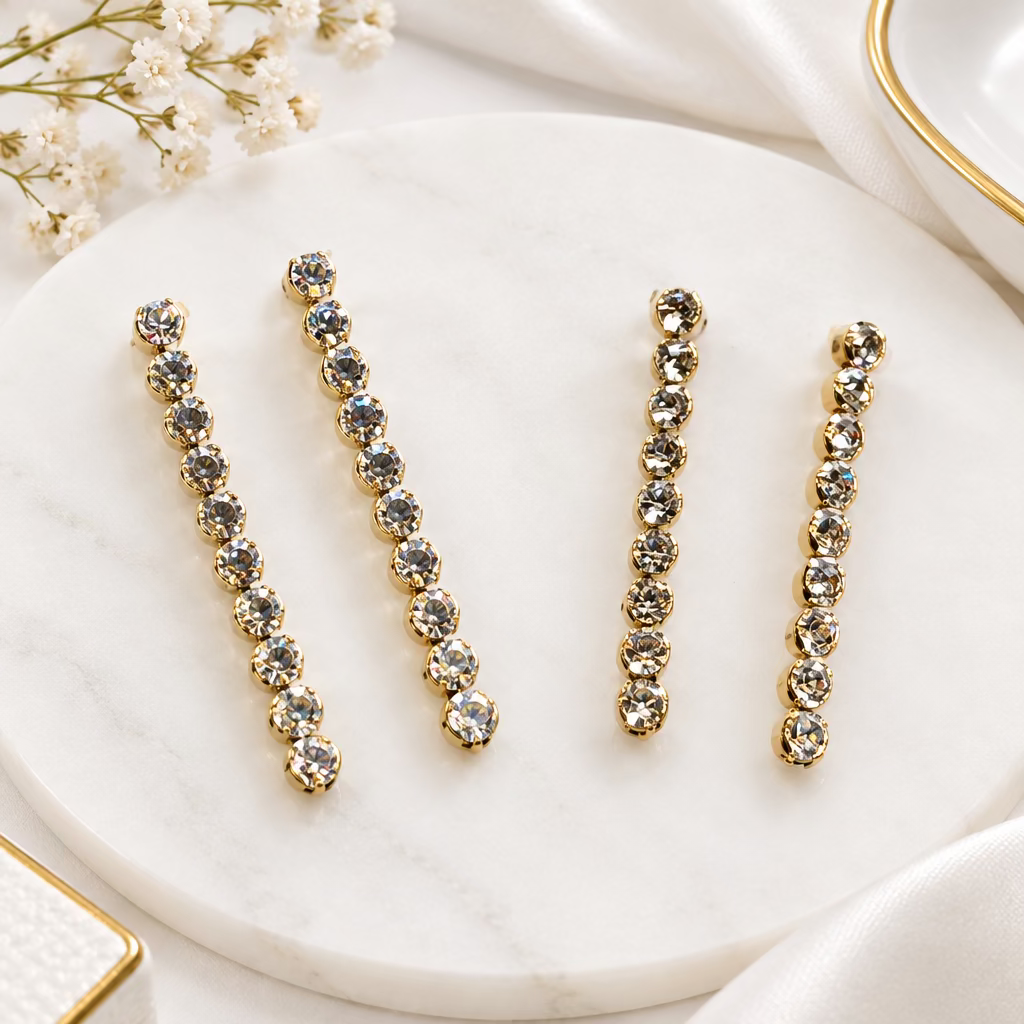 Crystal Linear Post Earrings