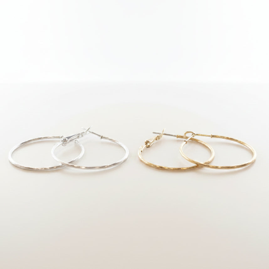 Textured Hoop Earrings