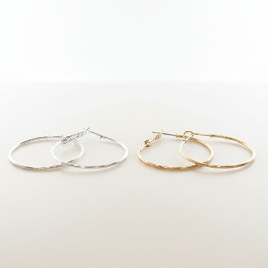 Textured Hoop Earrings