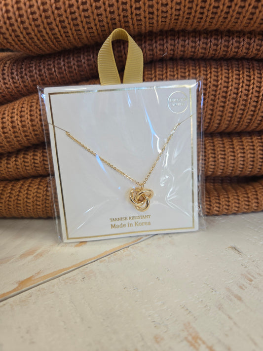 18K Gold Dipped Knot Necklace