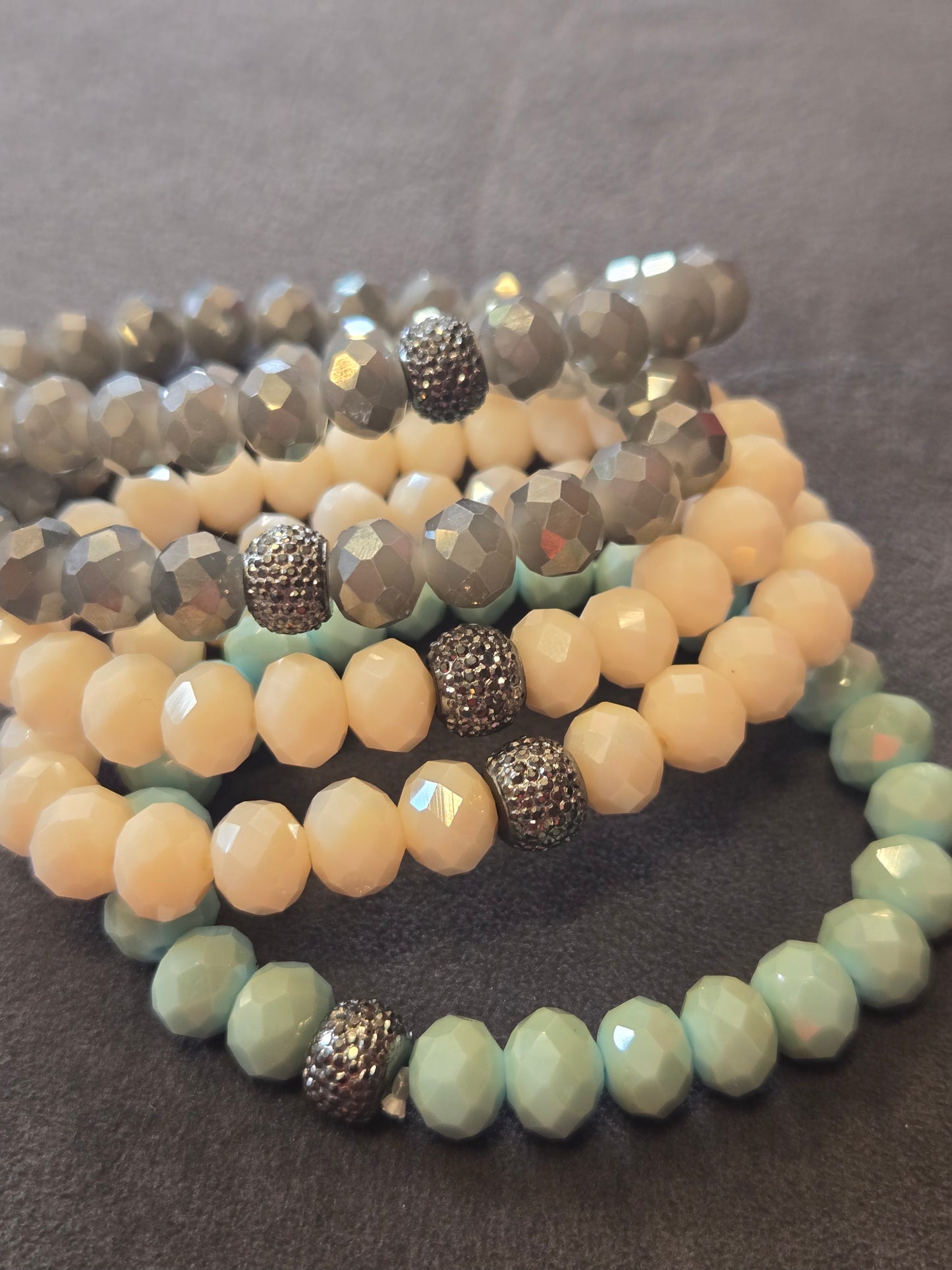 Crystal Bead Stretch Bracelet