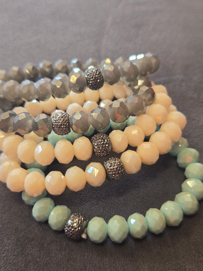 Crystal Bead Stretch Bracelet