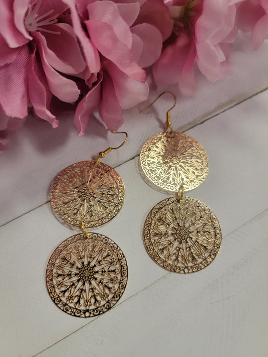 Matte Gold Dangle Earrings