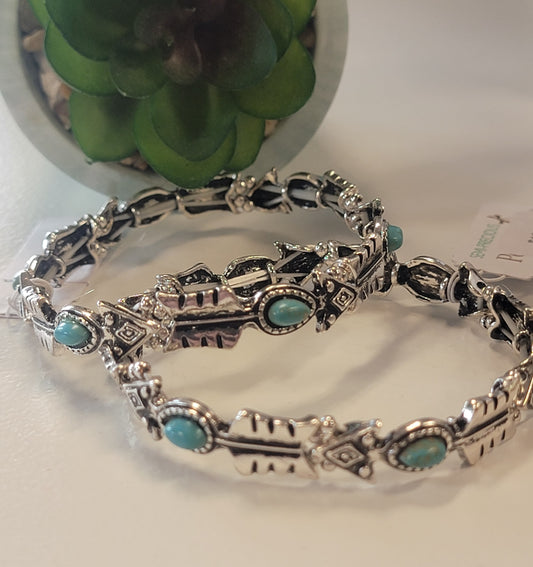 Burnished Silver Arrow Bracelet