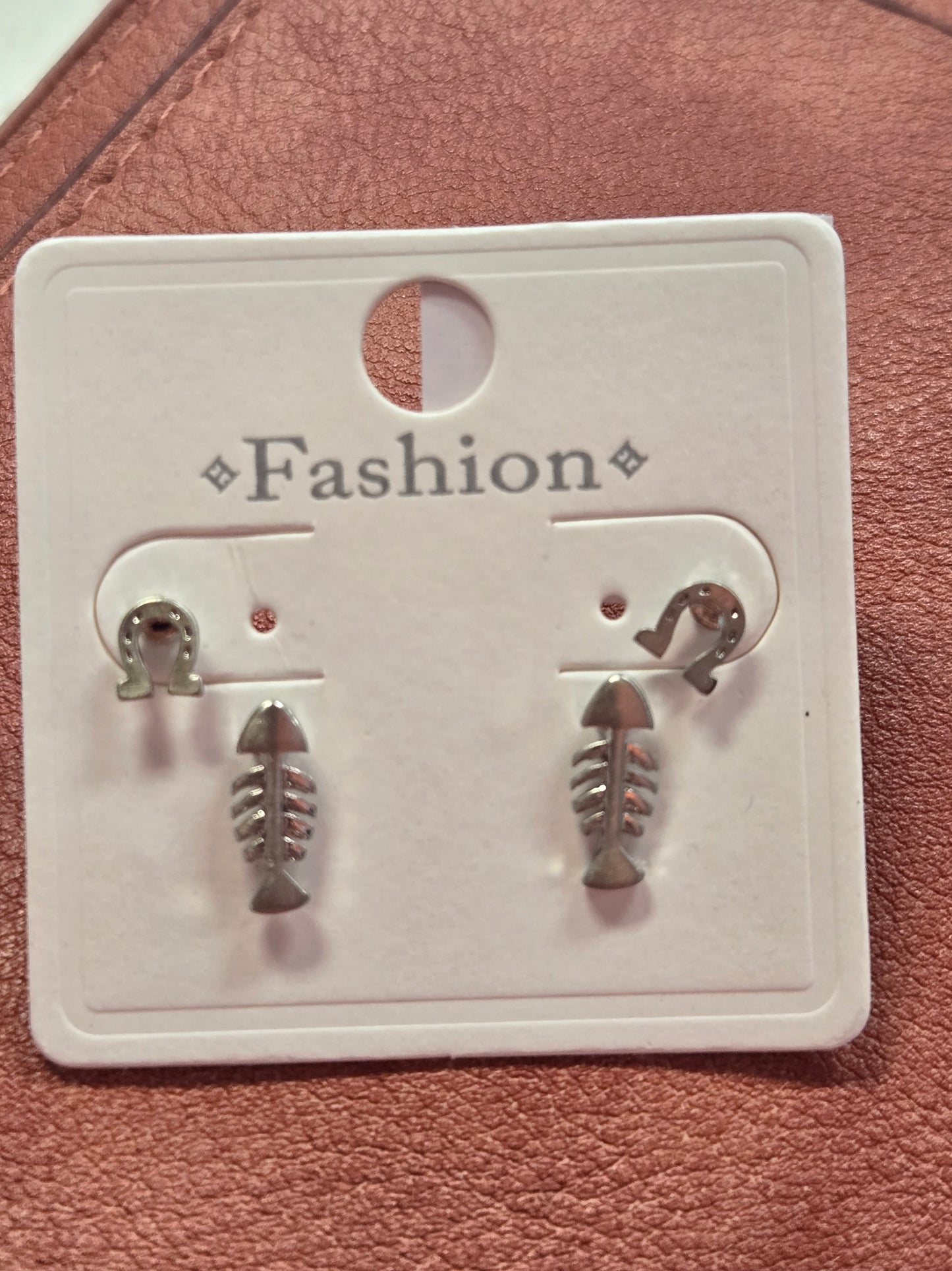 Fish & Horseshoe Studs