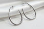 Hammered Silver Teardrop Hoops