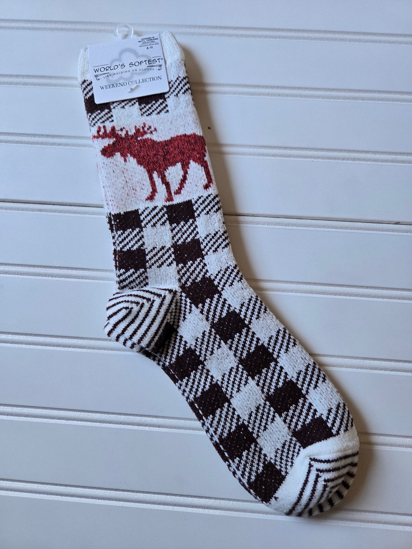Plaid Moose Weekend Collection Socks