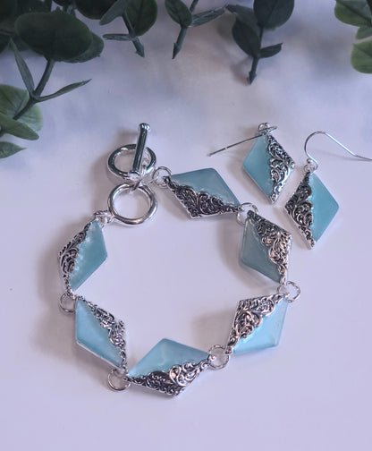 Aqua Diamond Bracelet