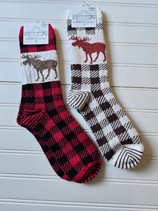Plaid Moose Weekend Collection Socks