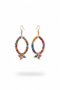 Oval Dangle Teardrop Earrings