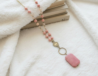 Mauve Beaded Necklace