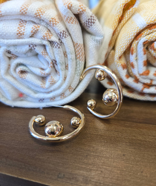 Hoops with Small Bead Accents