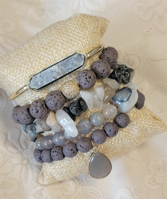 Smokey Hue Ghana Bracelet Set