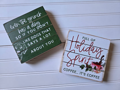 6" Pallet Wood Xmas Decor