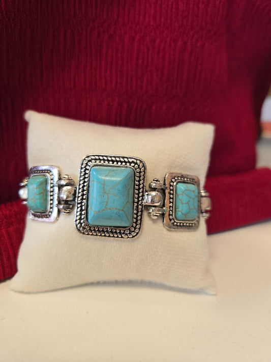 Turquoise and Silver Bracelet