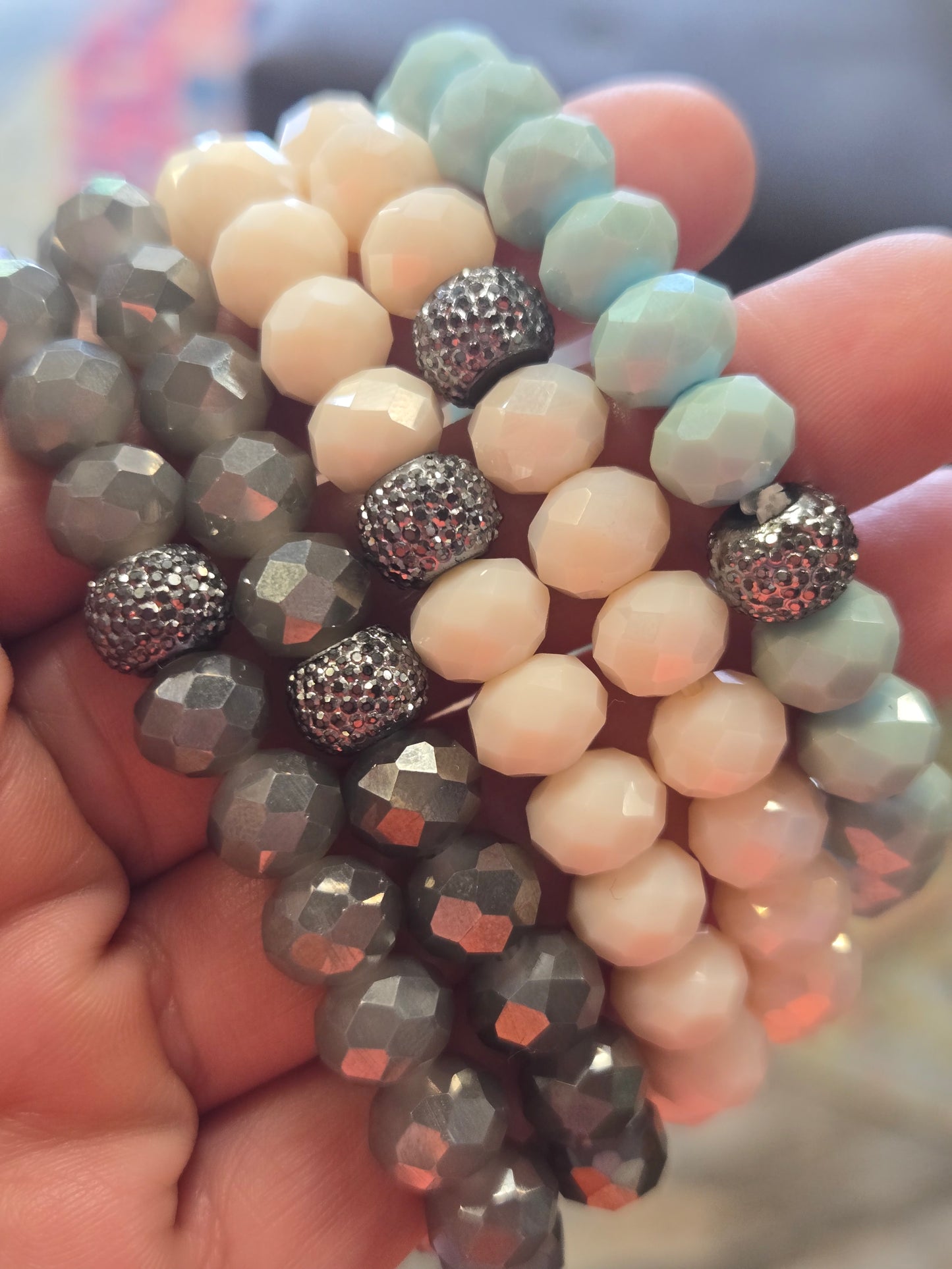 Crystal Bead Stretch Bracelet