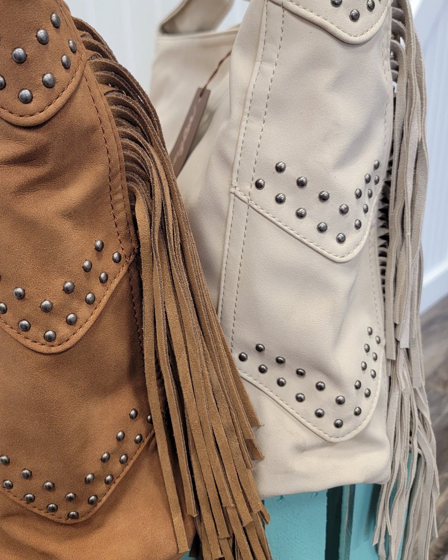 Wrangler Faux Leather Fringe Tote Bag