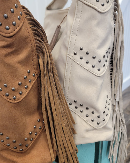 Wrangler Faux Leather Fringe Tote Bag