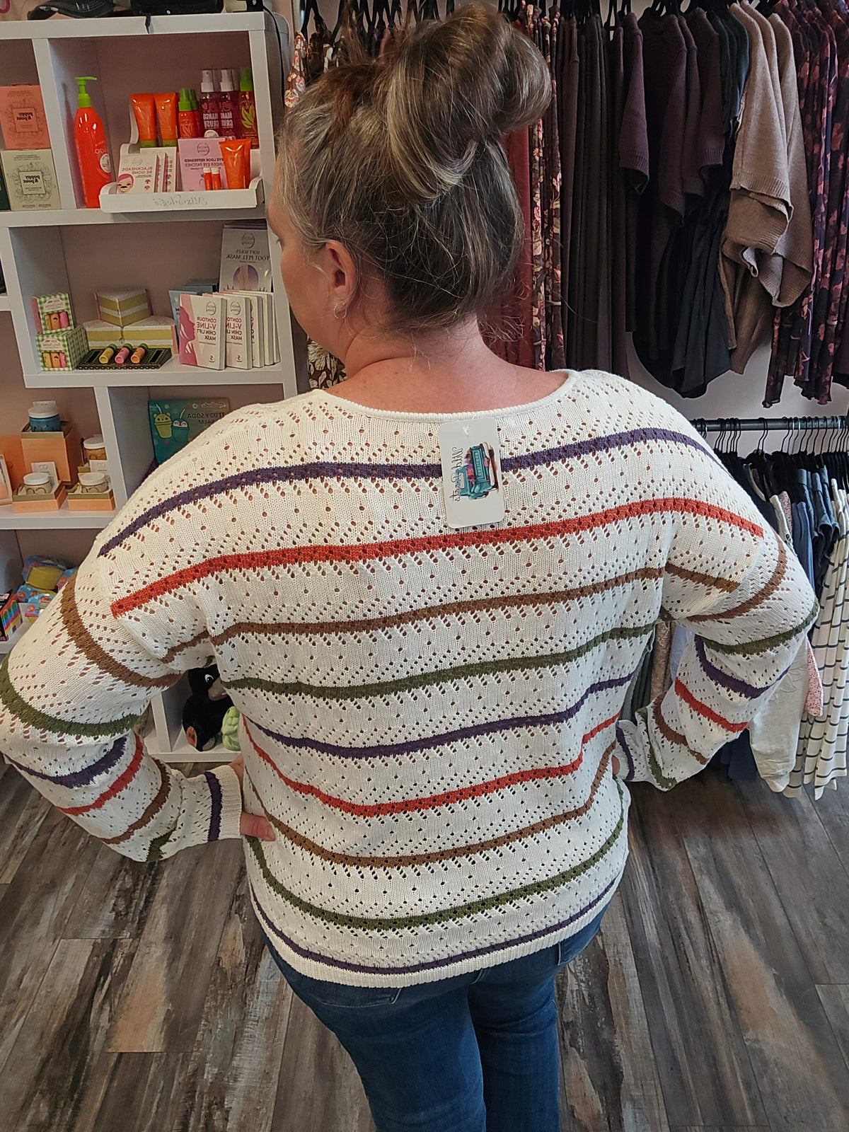 Multi Striped Knit Sweater