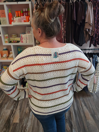 Multi Striped Knit Sweater