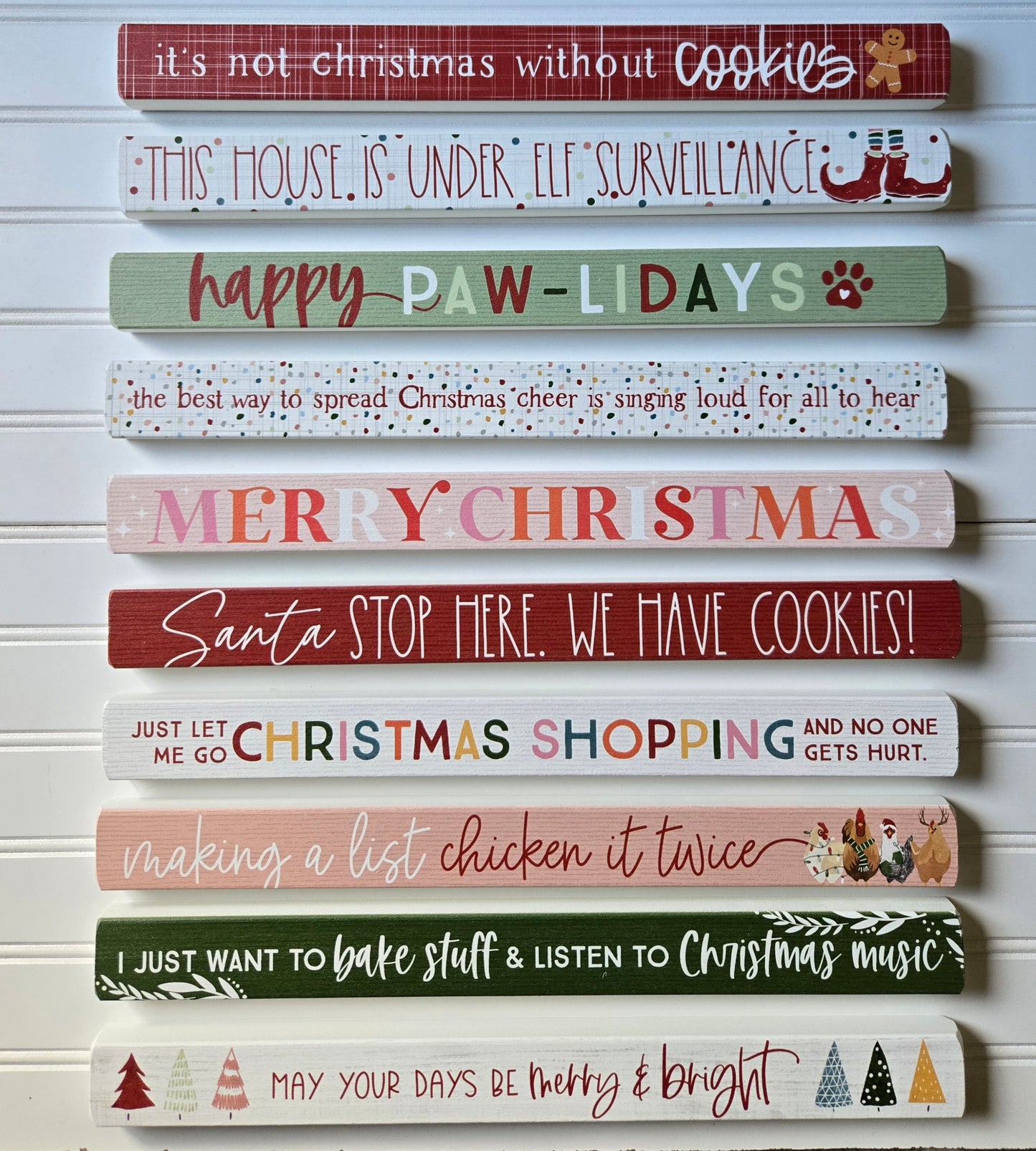 Xmas Skinny Wood Decor