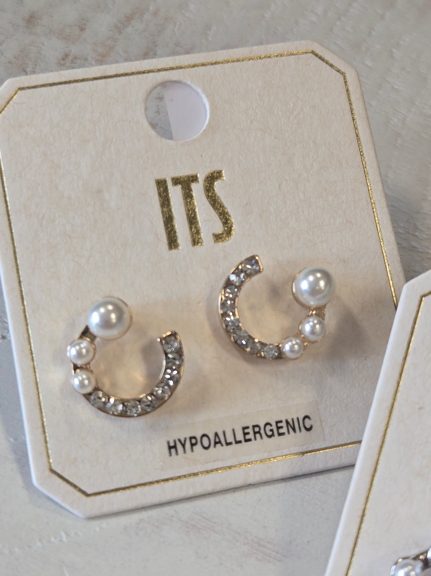 Pearl and Rhinestone Studs