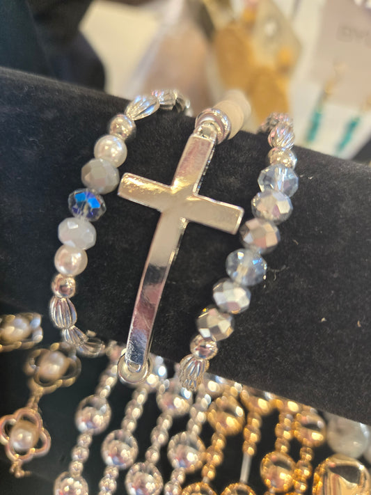Cross Stretch Bracelet