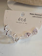 Silver Pave Hoop Teardrop Earrings