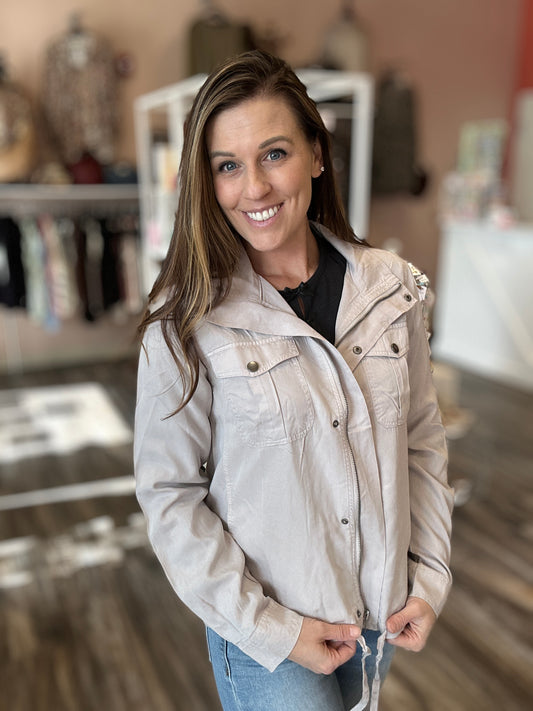 Stone Grey Utility Jacket