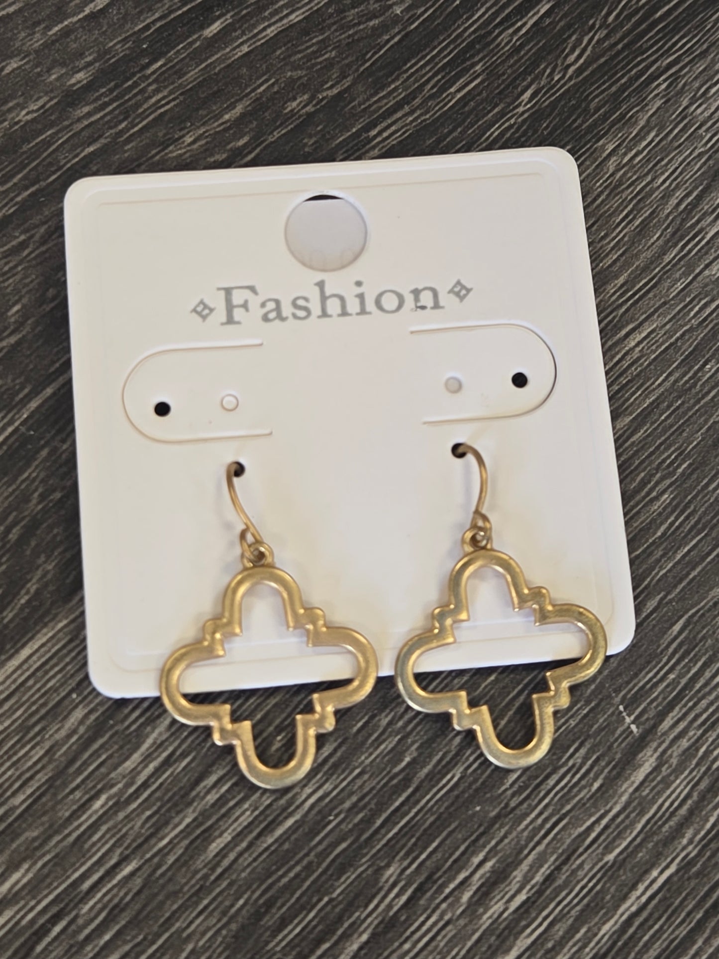 Gold Clover Drop Earrings