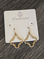 Gold Clover Drop Earrings