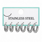 Set of 3 Textured Hoops