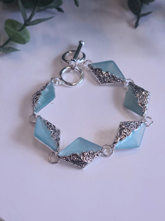 Aqua Diamond Bracelet
