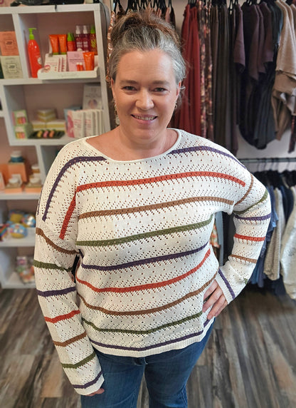 Multi Striped Knit Sweater