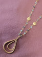 Gold Hammered Bead Necklace