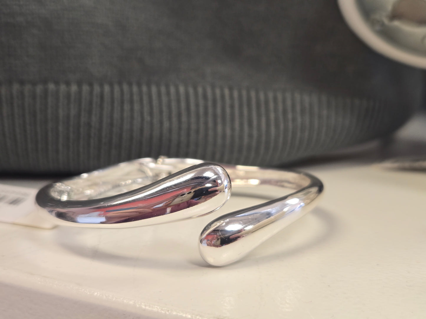 Silver Metal Hinged Bracelet