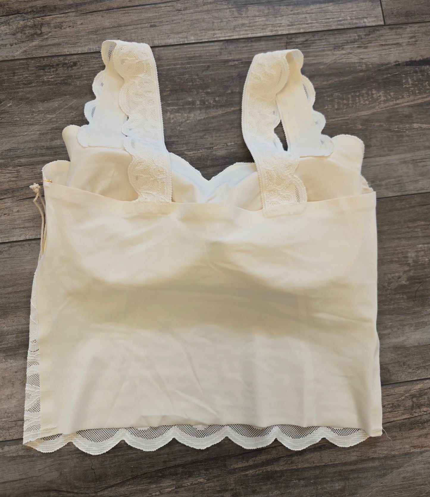 Cream Scallop Edge Bralette/Cami