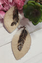 Leather Oval Earrings