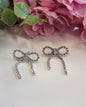 Crystal Ribbon Bow Earrings