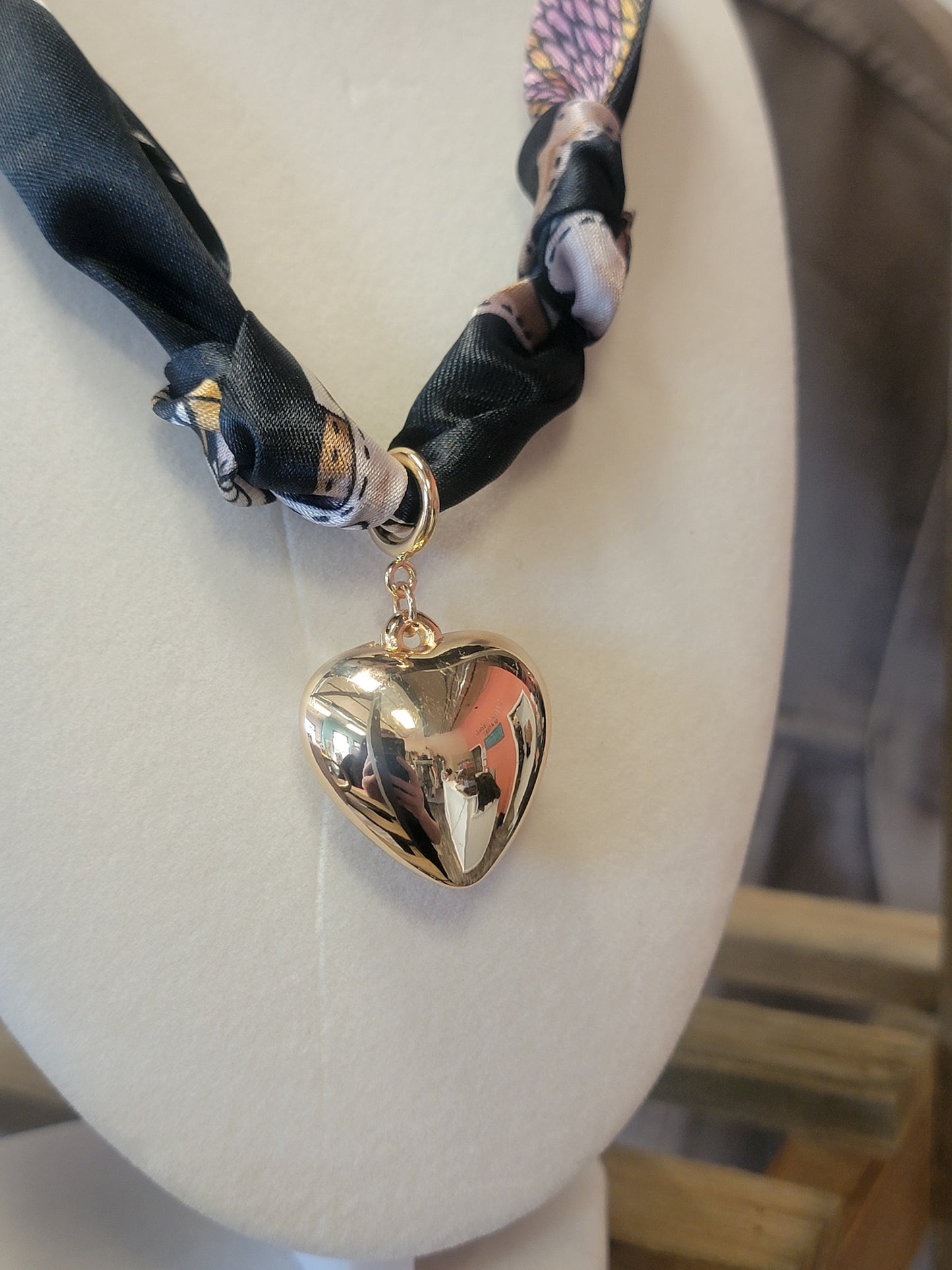 Knotted Silk Scarf Necklace
