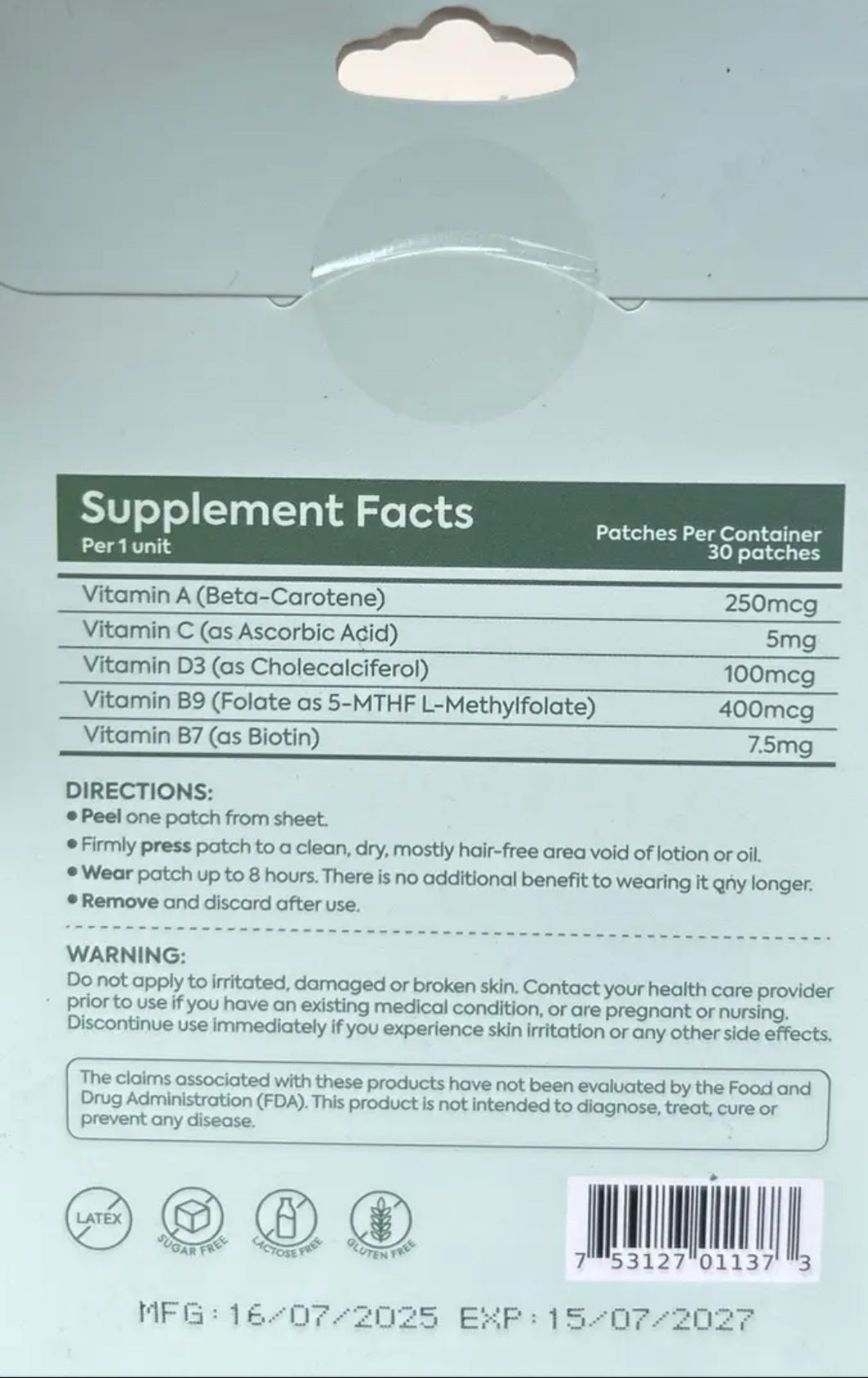 Grow + Glow Biotin Patch