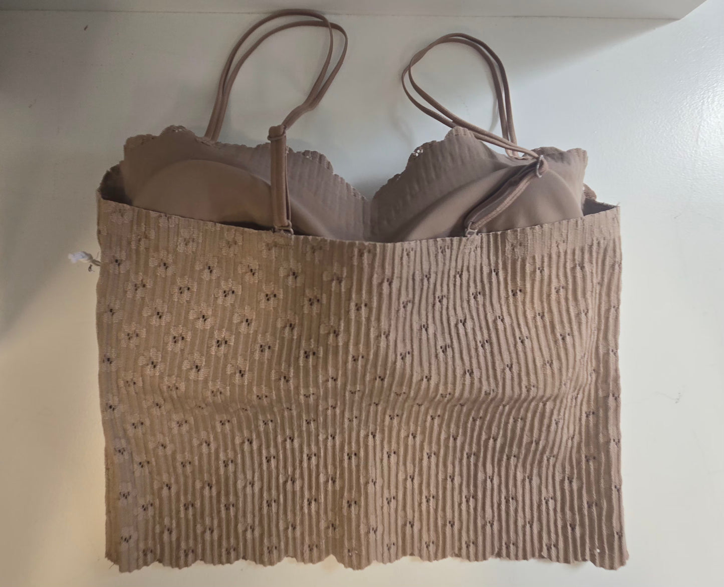Mocha Scallop Cami/Bralette