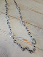 Grey Twisted Oval Necklace